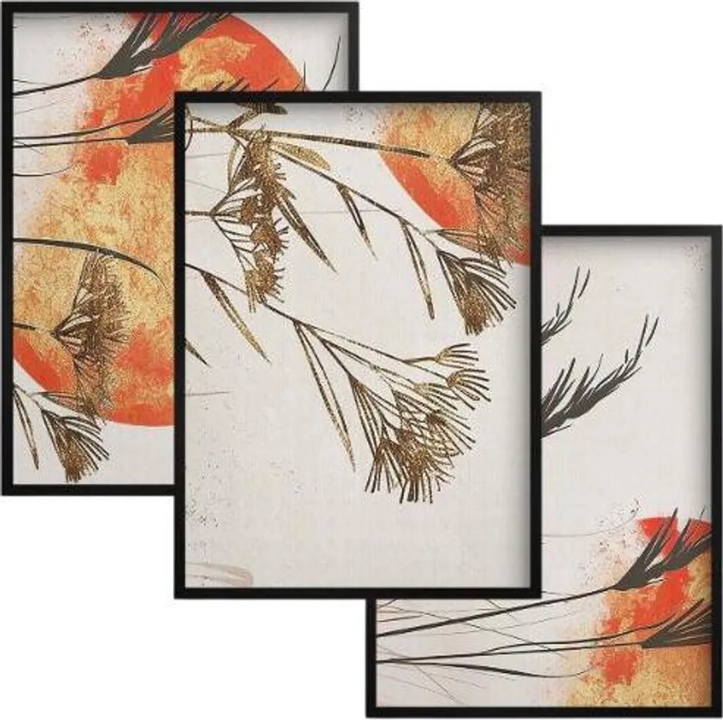 BLATT PAPIER® Set Di 6 Poster Boho Con Erba Della Pampa – 2x A3 E 4x A4 – Beige – Stile Macramè E Bohemien