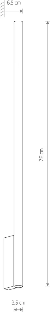 Luminaire mural design en cuivre LASER 78 cm pour salon et couloir