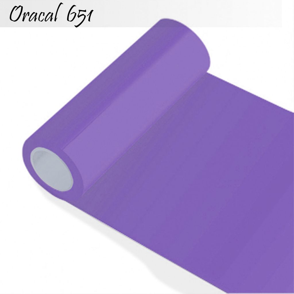 Oracal 651 - Orafol Folie 10m (Laufmeter) freie Farbwahl 55 glänzende Farben - glanz in 4 Größen, 63 cm Folienhöhe - Farbe 43 - lavendel