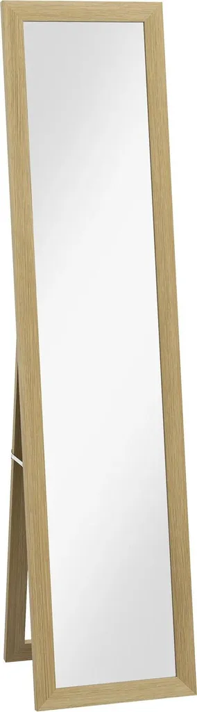 Miroir pleine longueur naturel pour chambre et salon - Design épuré