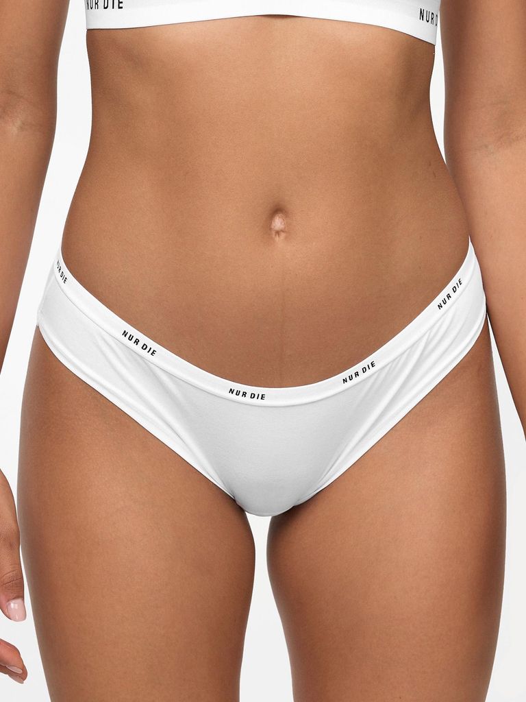Nur Die Slip 2-Pack Soft Sportiv - graumelange/weiß - Größe 44-46