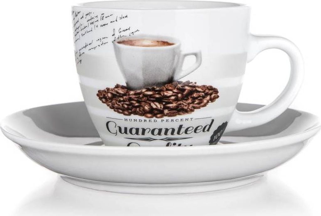 Tasse und Untertasse, Keramik, für Kaffee, Espresso Produktbild 