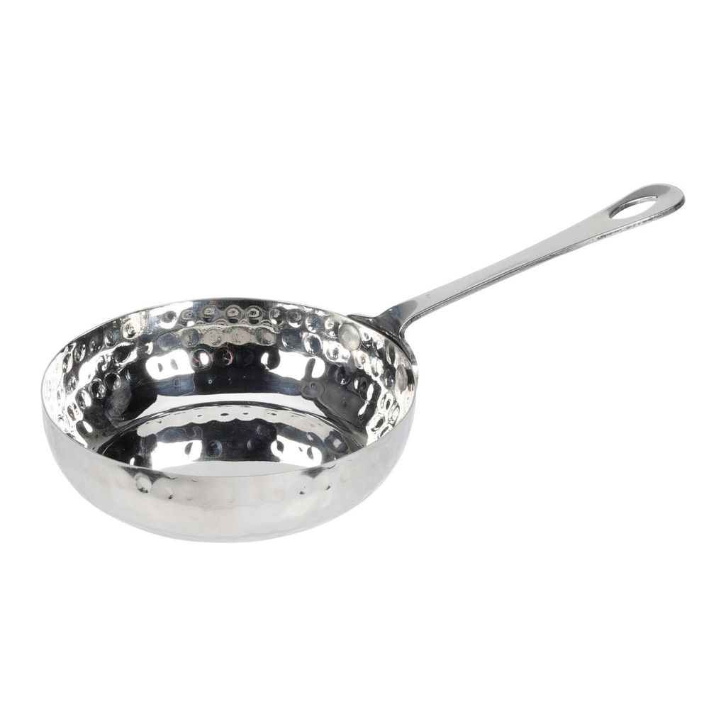 Edelstahl Mini Pfanne Gehämmert mit Stiel ø 11 cm Produktbild 