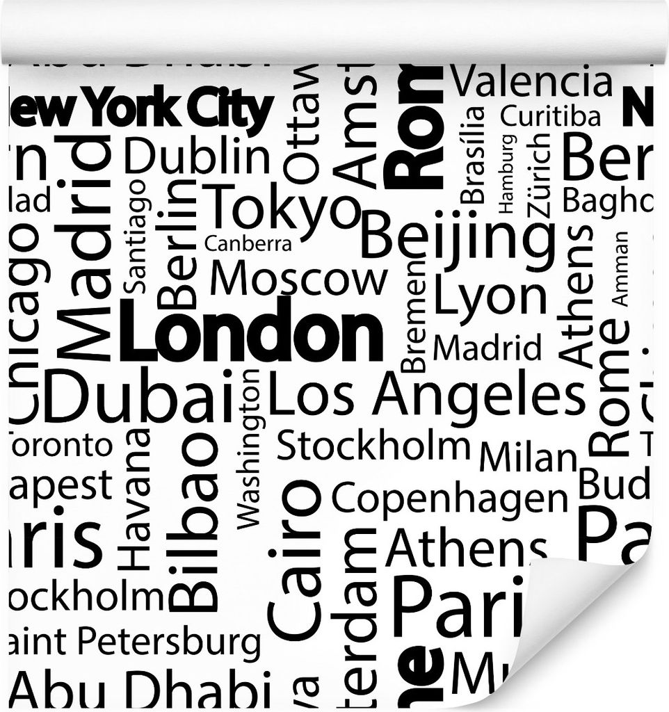 10m VLIES WALLPAPER Roll Città del mondo Londra Parigi New Immagine del prodotto 