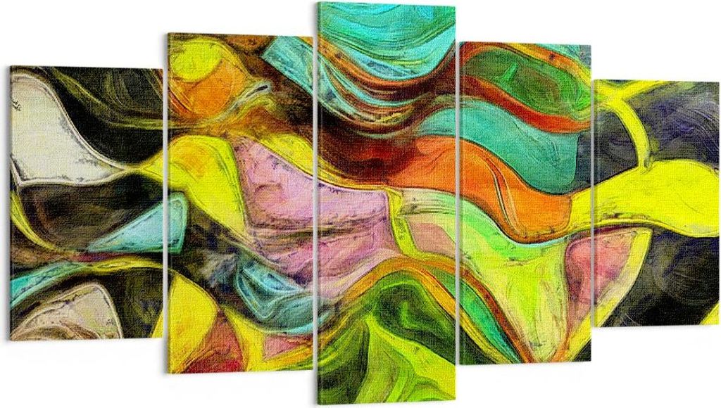Bild auf Leinwand - Leinwandbild - Abstraktion modern - 160x85cm - Wand Bild - Wanddeko - Leinwanddruck - Bilder - Kunstdruck - Wanddekoration - Le...