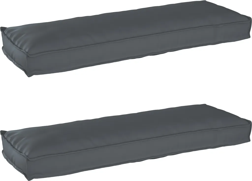 Coussin Palette Confortable et Résistant pour Mobilier Jardin Anthracite