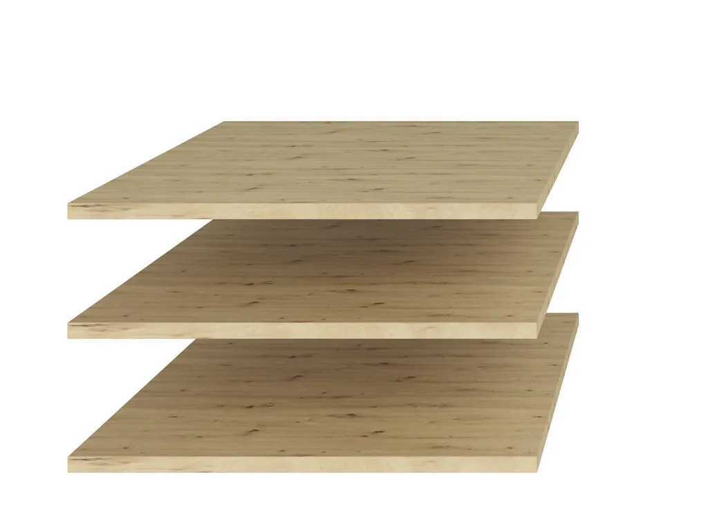 Lot de 3 étagères de rangement intérieures OLIKA - Chêne Artisan