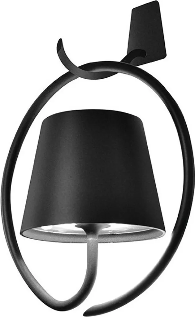 Applique LED sans fil pour chambre et salon avec crochet gris Poldina