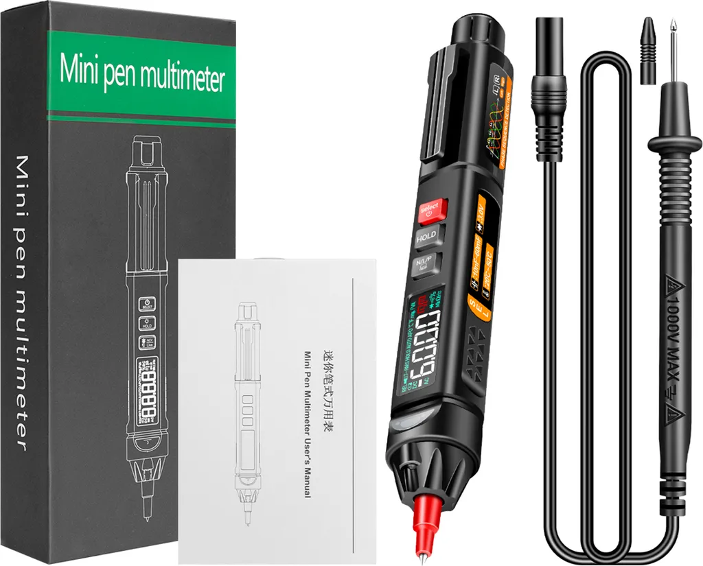 ANENG A3009 Mini Multimètre Stylo 6000 Points avec Diffusion Vocale