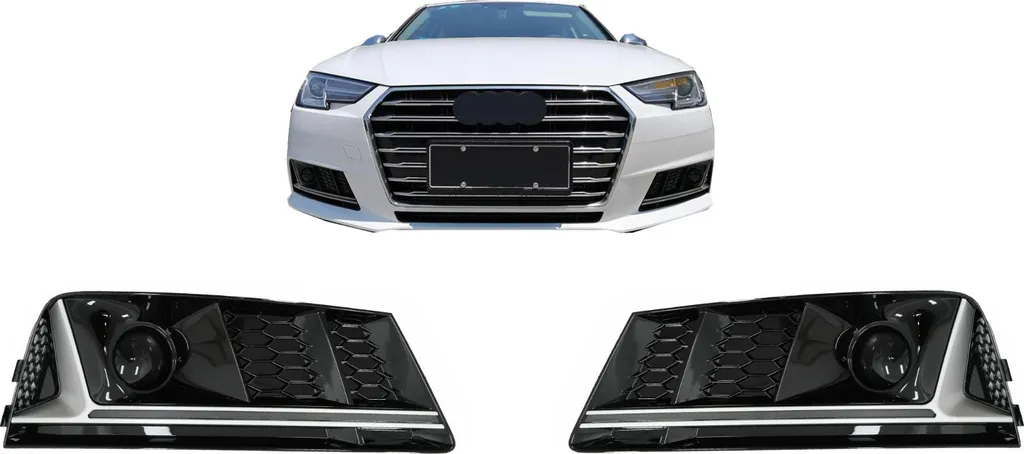 Grille de Pare-chocs ACC pour Audi A4 B9 2016-2018 Design RS4 Argent