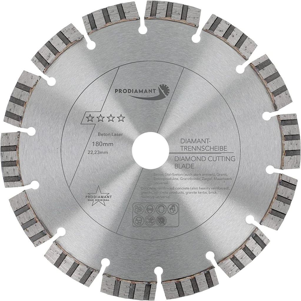 Disque diamanté PRODIAMANT 180 mm béton Laser Turbo B711 Image du produit 