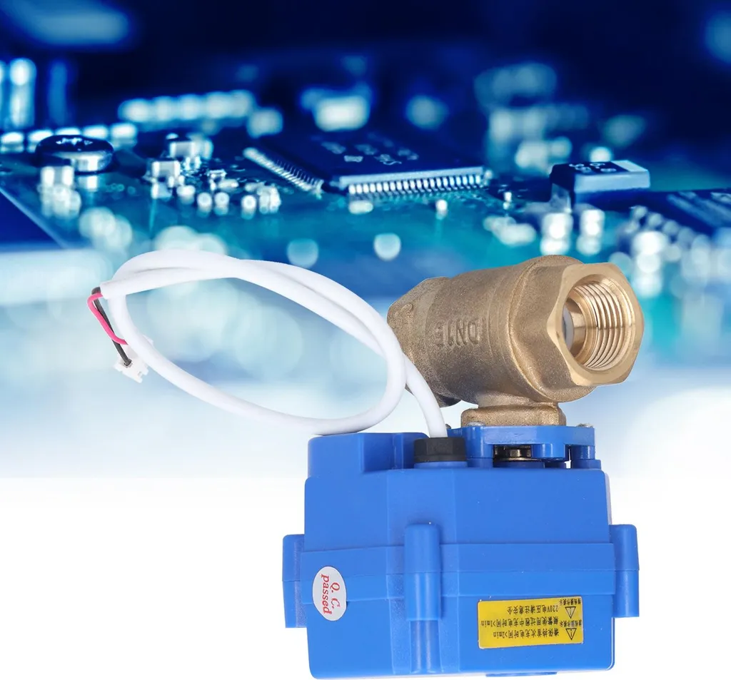 Robinet motorisé DN15 220V en laiton pour régulation de débit d'eau - 10