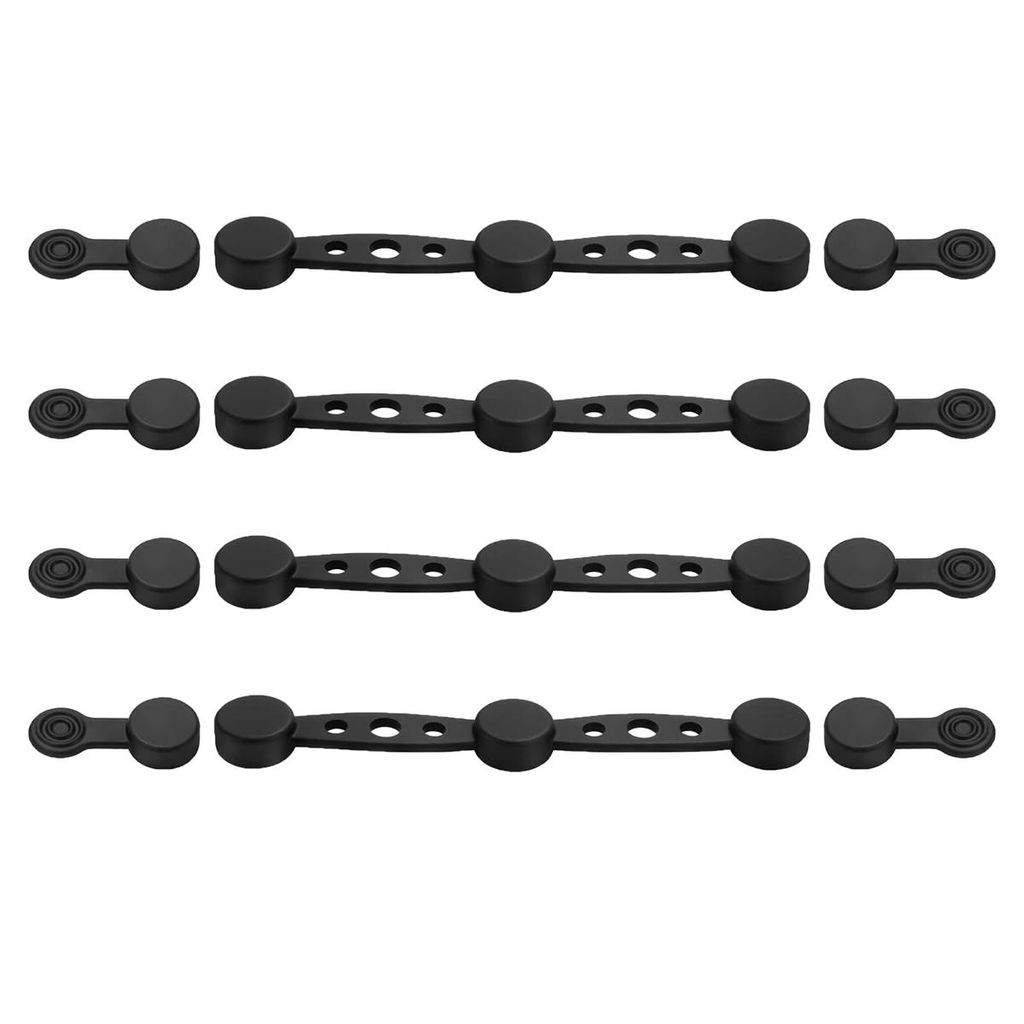 Magnetische Silikonschnallen für Luftfritteuse, 4-teiliges Elastomerset, einfach zu verwenden, Papierhalter für knusprige, perfekt gegarte Speisen