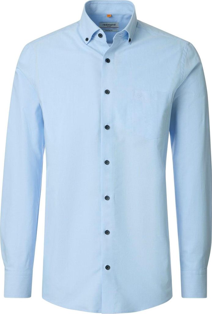 Redmond comfort fit overhemd, Oxford, blauw