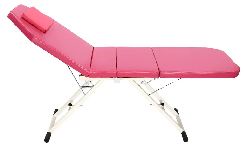 Table de soin pliable pour massage à domicile dossier ajustable rose fuchsia