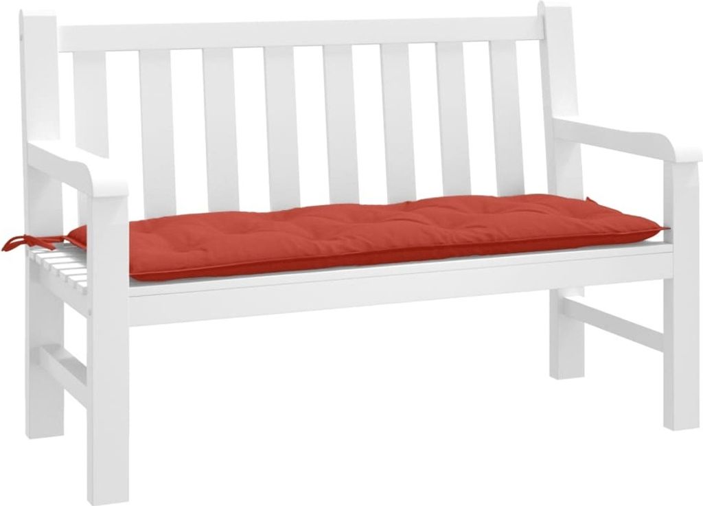 (Robust Möbel)Gartenbankauflage - CLORIS - Gartenbank-Auflage Melange Rot 120x50x7cm Stoff NEU135610 - Gartenmöbelauflagen