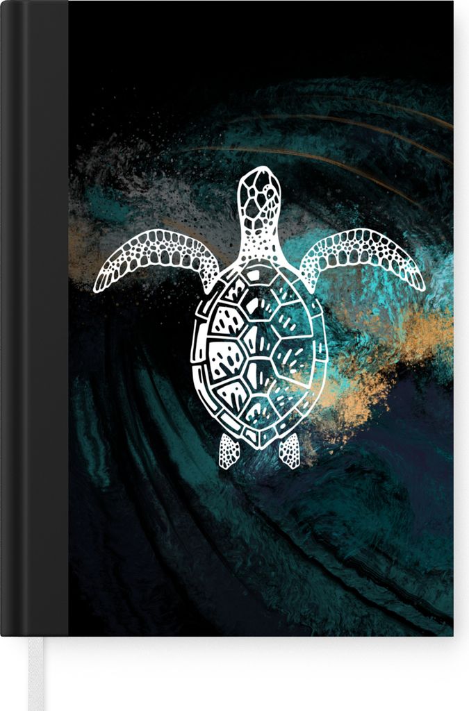 MuchoWow Notizbuch Tagebuch Haushaltsbuch Notebook A5 Schildkröte - Tier - Golf - Notizblock - Notizheft - Notebook - Schreibblock - Papier