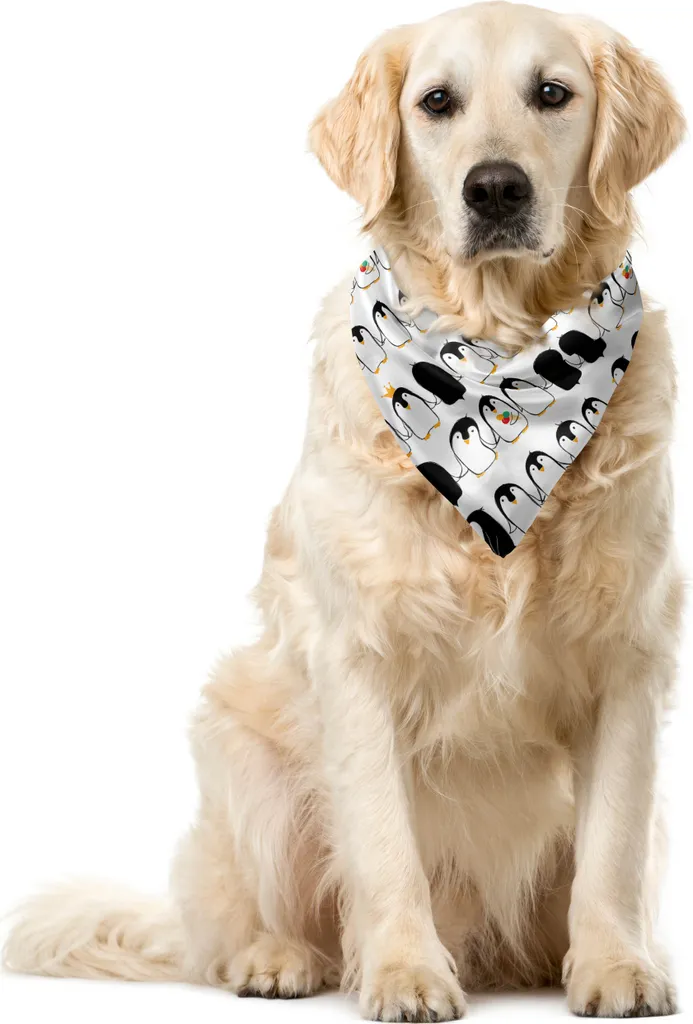 Bandana per Cani Grandi ABAKUHAUS 55cm - Design Pinguini Lavabile