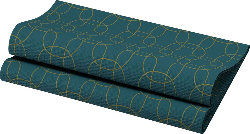 Duni Dunisoft Servietten Golden Deco 40x40cm 60er