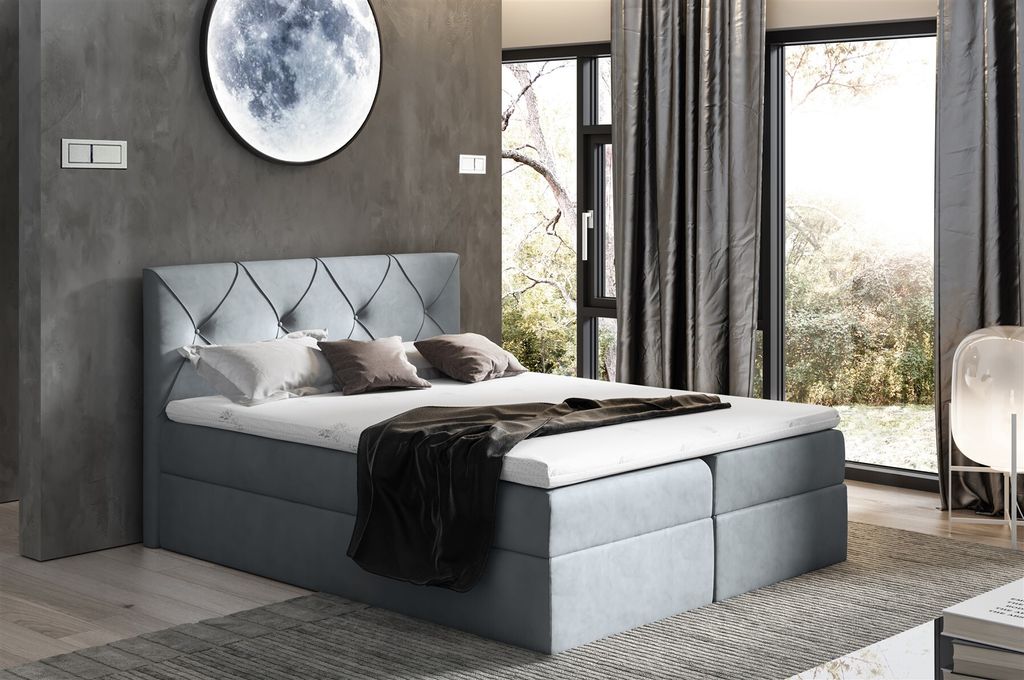Boxspringbett Schlafzimmerbett LEWIS 160x200cm in div. Farbvarianten