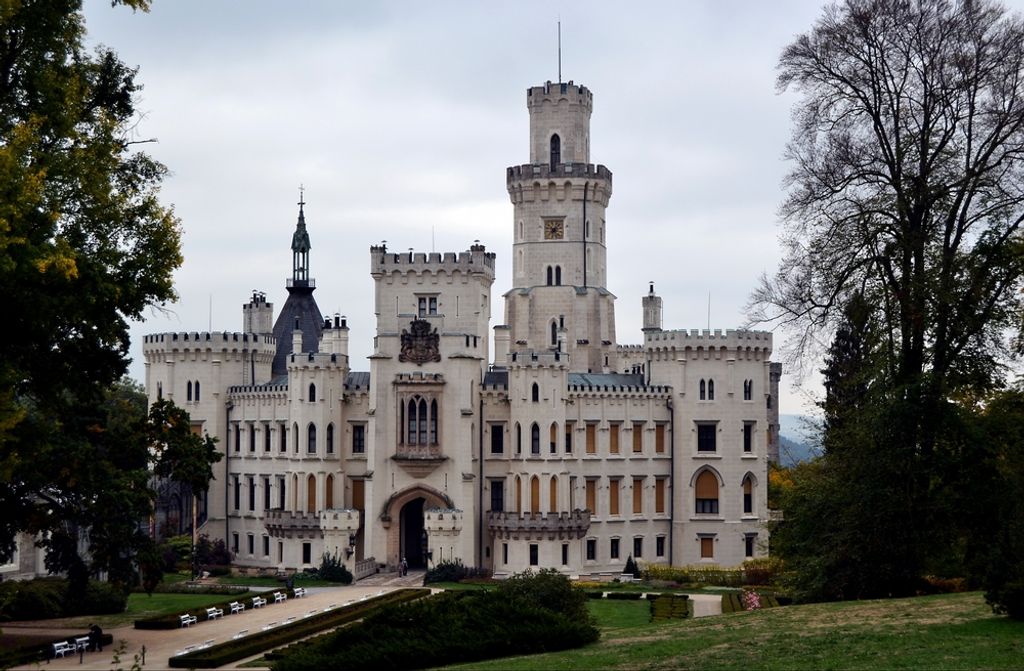 hansepuzzle 60212 - Schloss Puzzle, 500 Teile, Orte, 46,0 x 30,0cm mit hochwertiger Aufbewahrung, Kartonbox und wiederverschließbarem Beutel