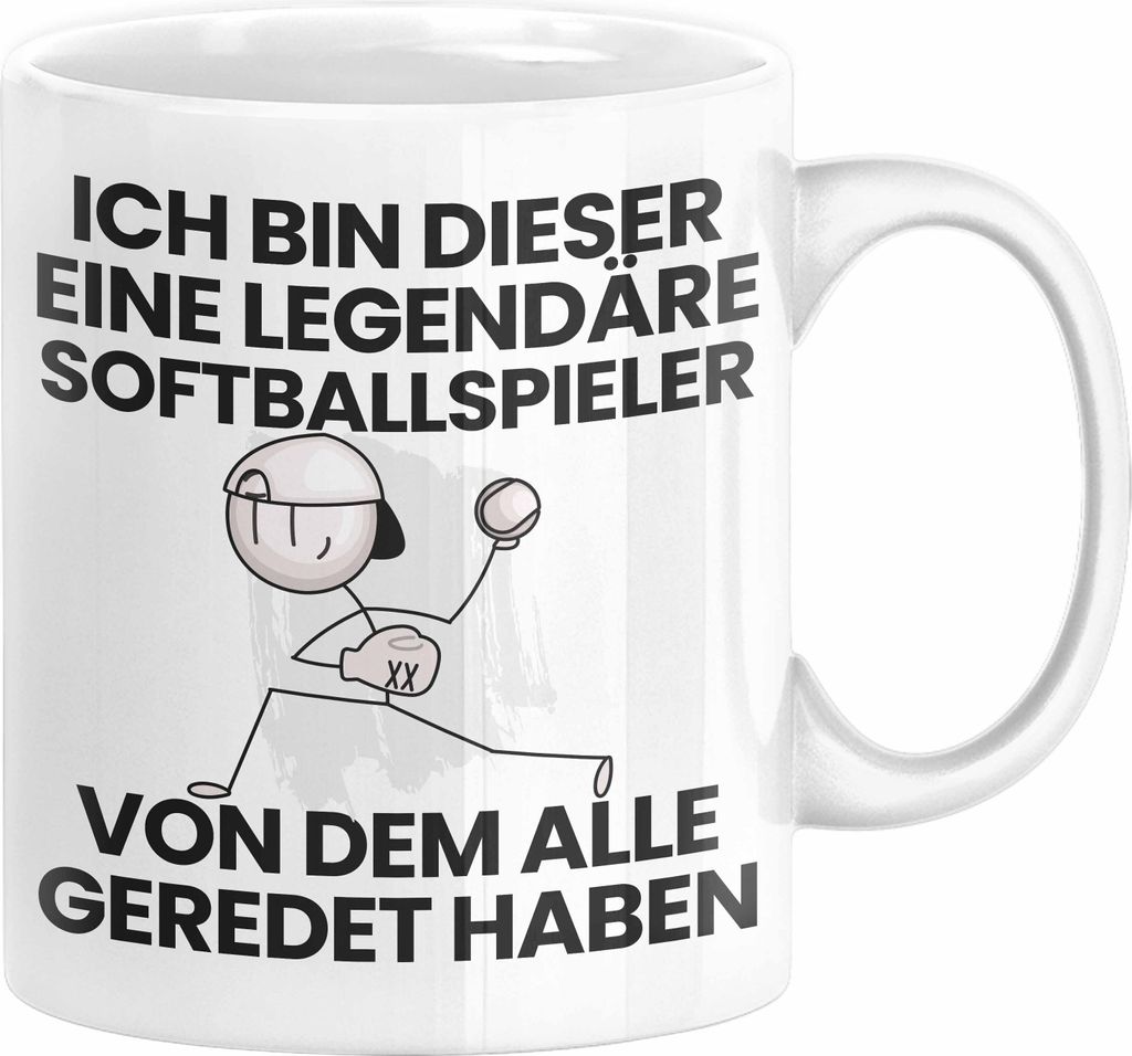 Softballspieler Geschenk Tasse Lustige Geschenkidee Geburtstag für Softballspieler Ich Bin Dieser Legendäre Softballspieler Von Dem Alle Geredet ...