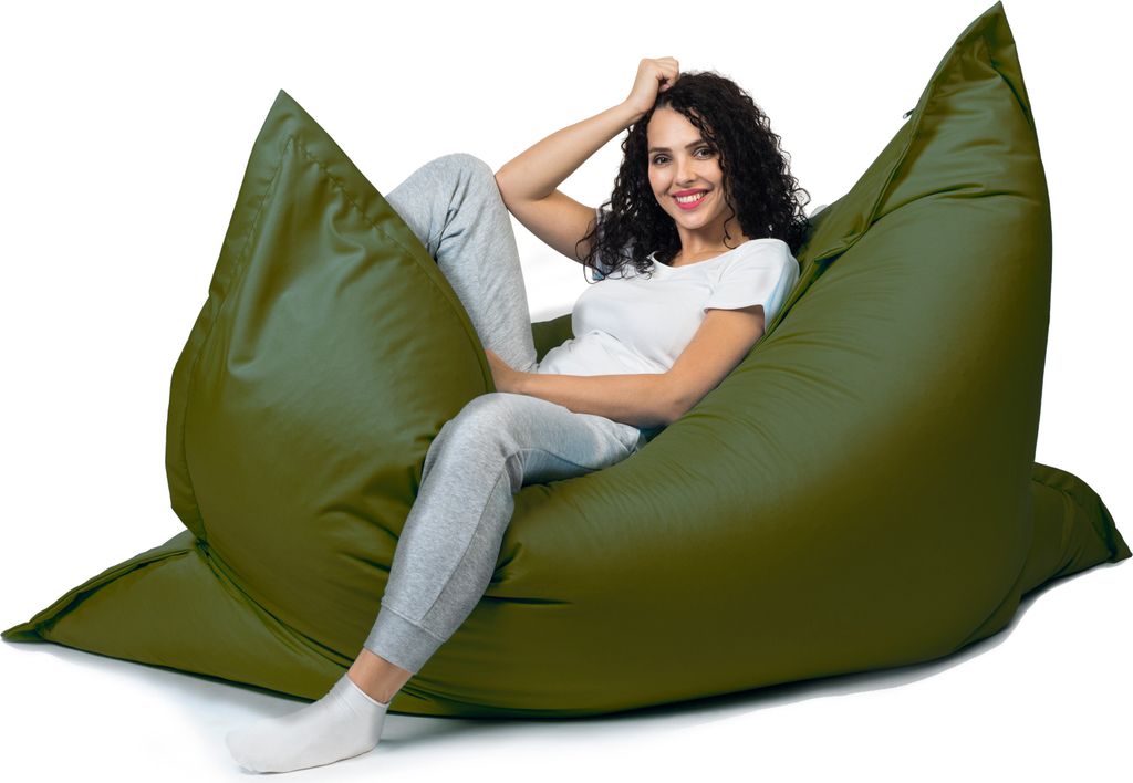 sunnypillow XL Sitzsack Riesensitzsack Outdoor & Indoor | 100 x 150 cm mit 140L | Styropor Füllung Sessel für Kinder & Erwachsene Sitzkissen Sofa...