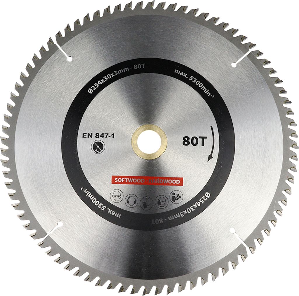 Kreissägeblätter 254x30 mm 80T - Pro Stück