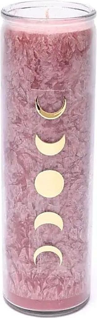 Kerze Stearin Mondphasen altrosa unparfümiert -- 21x6.5 cm online bestellen