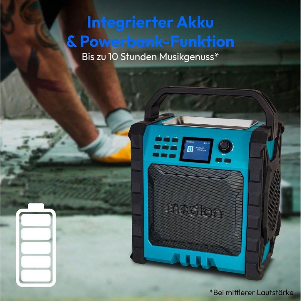 Rádio MEDION P66896 pro staveniště (DAB Plus, DAB+/UKW, Obrázek produktu 