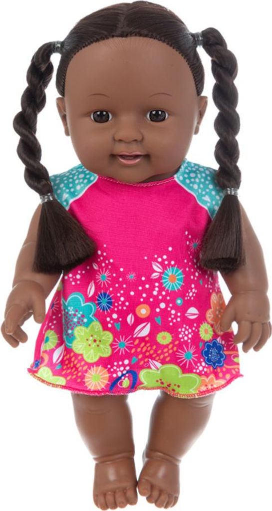Puppe mit Afrofrisur - 30cm, Vinyl - Für kulturelle Bildung, Spielzeug & Geschenk
