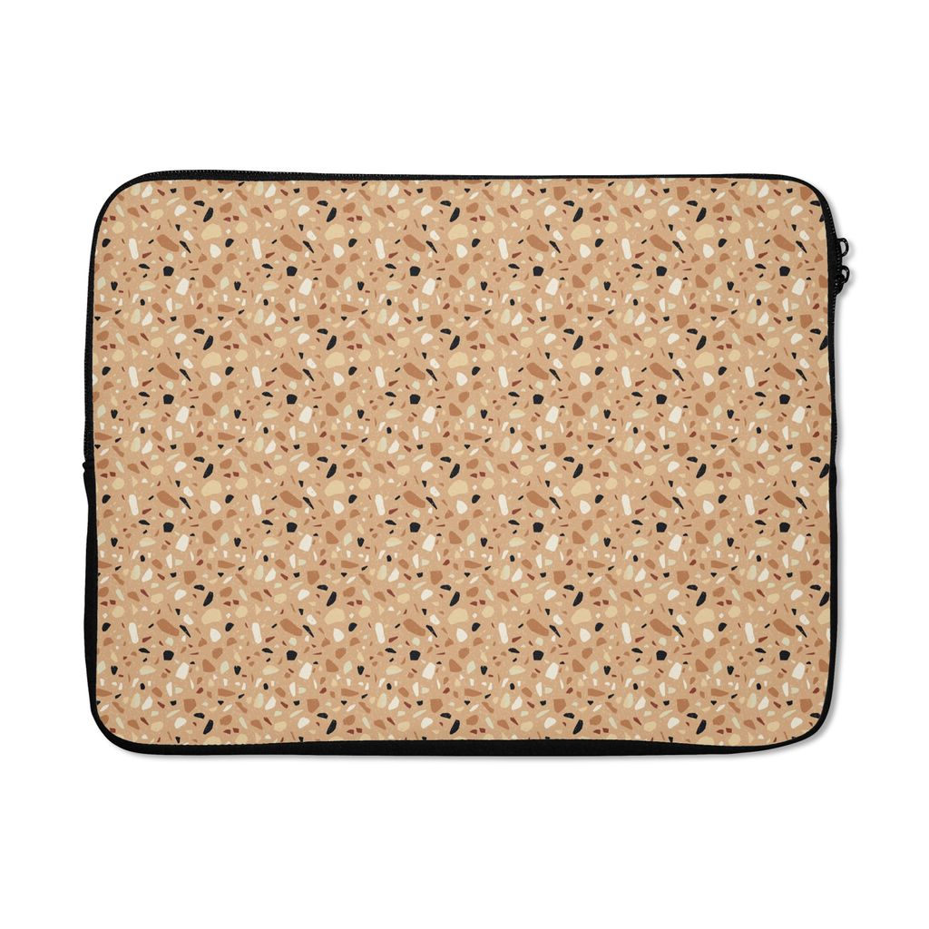 MuchoWow Laptop Hülle 17 Zoll Laptoptasche Muster - Struktur - Terazzo - Zipper - Schutzabdeckung
