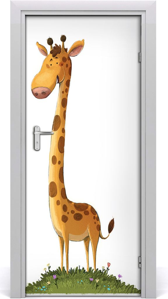 Tulup Türaufkleber 85x205 cm Dekorative Aufkleber Selbstklebend Wasserdichte Tapete Abnehmbar Schlafzimmer Wohnzimmer Wohnkultur - Giraffe Wand