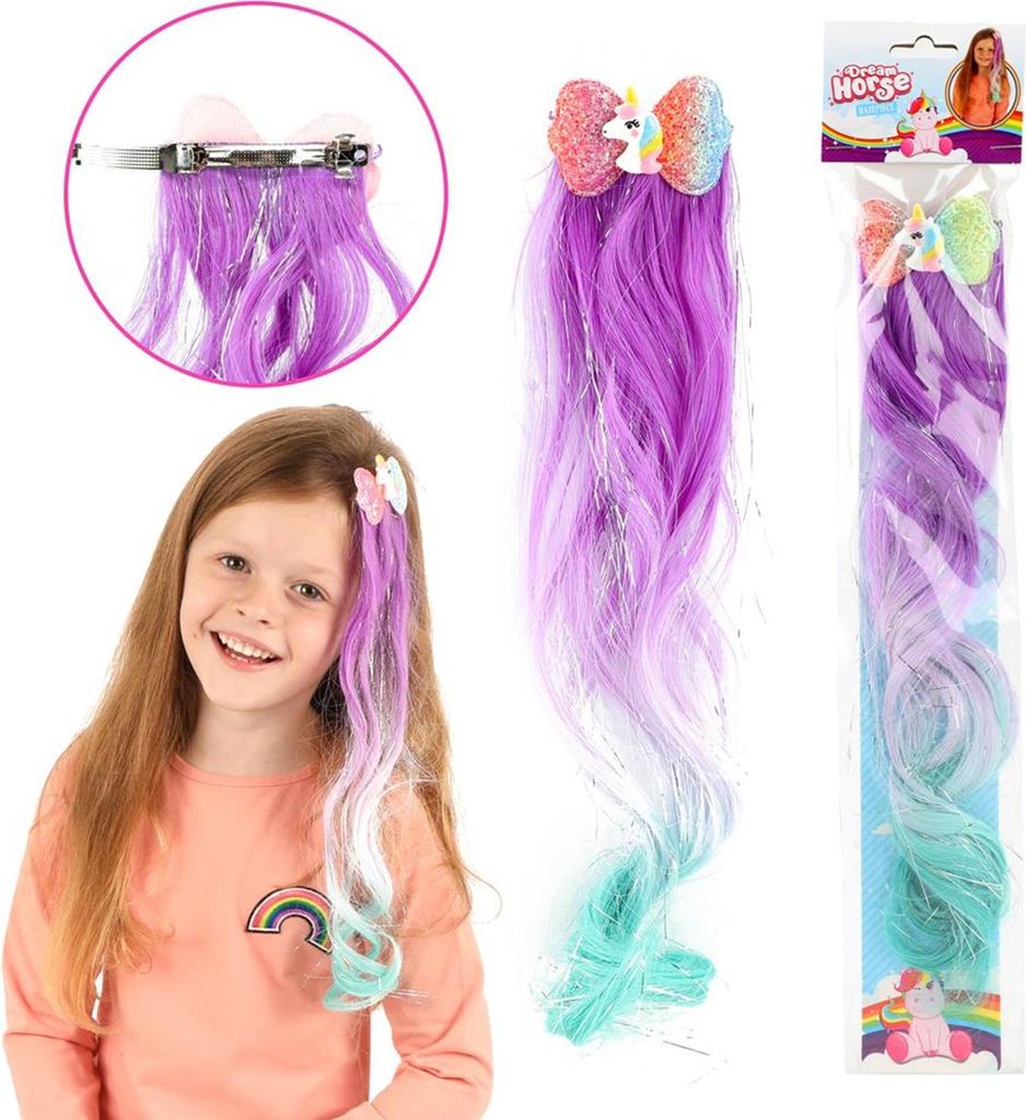 Dream Horse Haarsträhne mit Glitzer-Einhorn