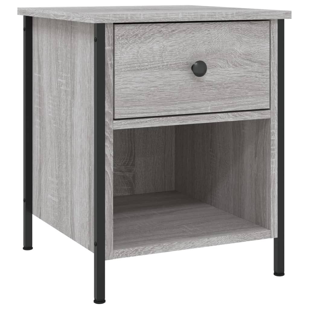"WINTER SALE"Nachtschrank - Nachttisch - Beistelltisch für Schlafzimmer - Grau Sonoma-Eiche 40x42x50 cm Holzwerkstoff - Nachttische & -schränke N...