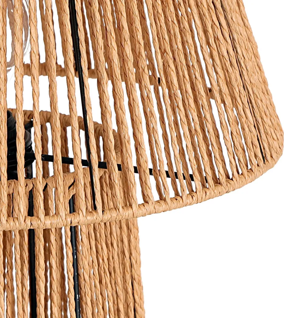 Lampe de table bohème design naturel - Éclairage doux pour lecture