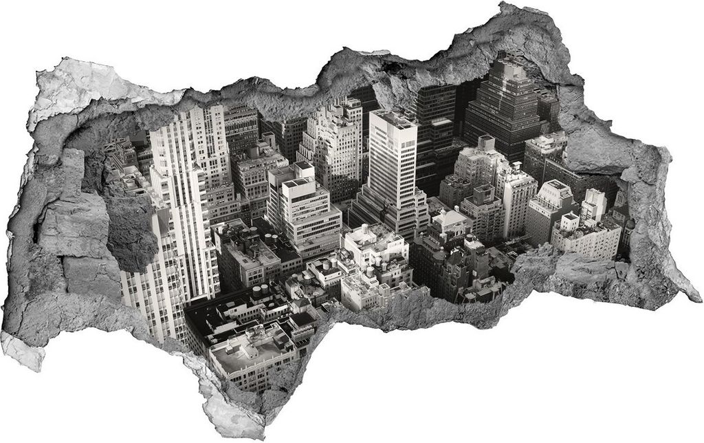 Selbstklebender Loch-3D-Aufkleber 95x73 cm New York Luftaufnahme