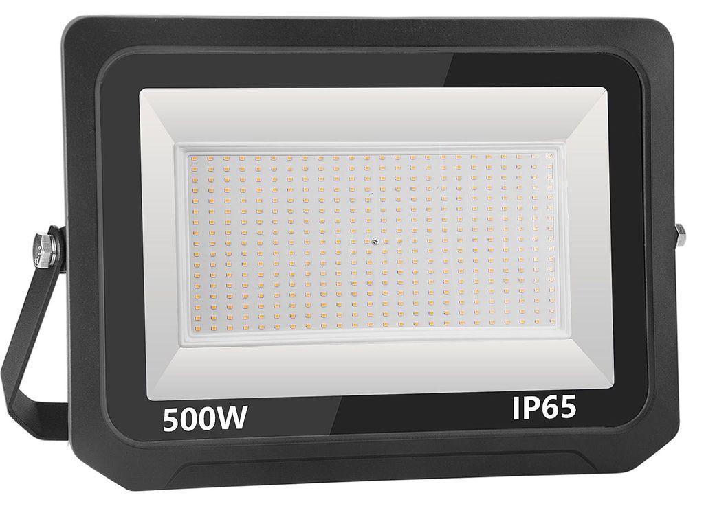 LED-Flutlichtstrahler 500 W, 50.000 Lumen, warmweiß, IP65