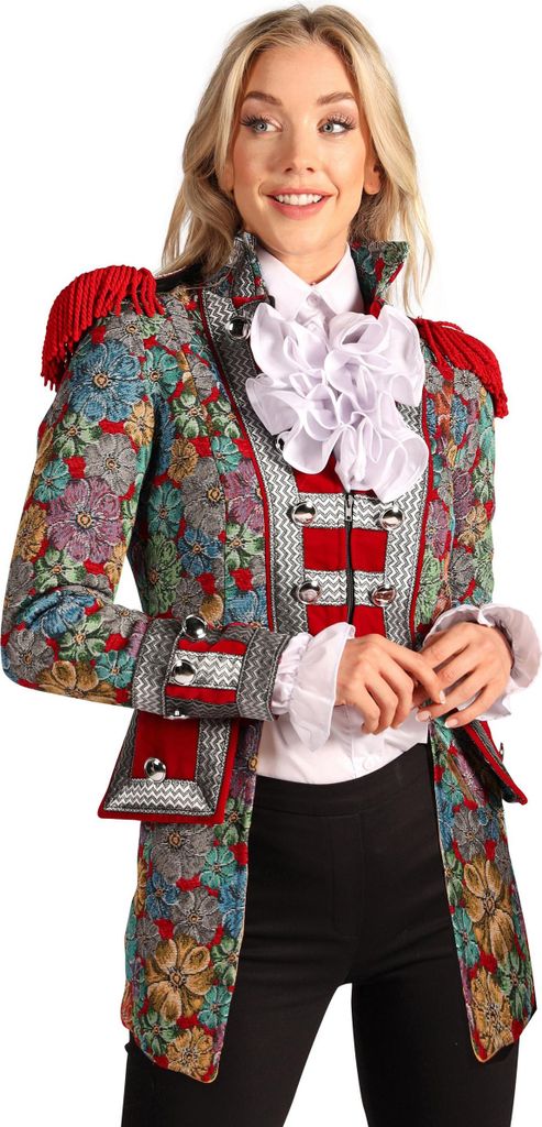 Karnevalsgarde Damenjacke floral Größe: S