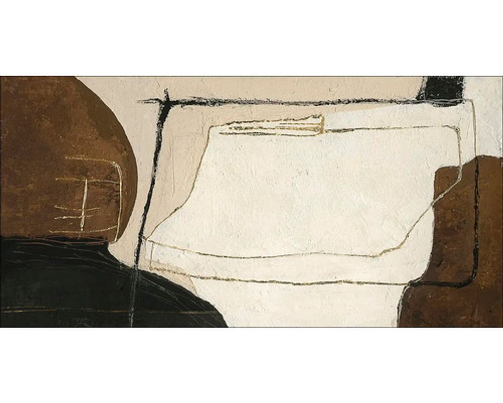 Leinwandbild Original Minimal-Abstract-Gold II 120x60 cm