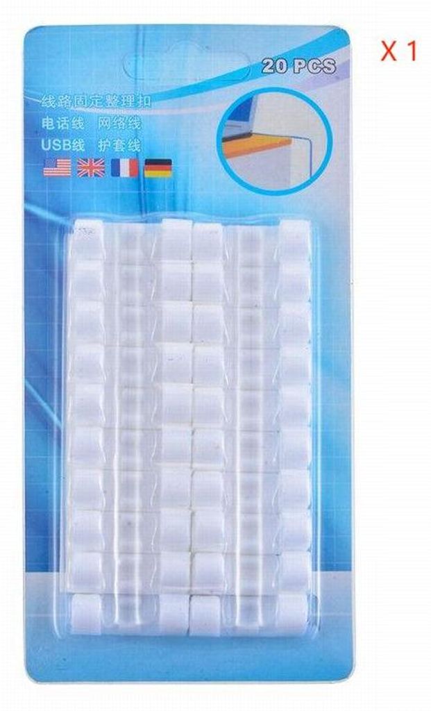 20-100Stk Kabel-Clips Kabelhalter selbstklebend Kabelschellen Kabelführung Set