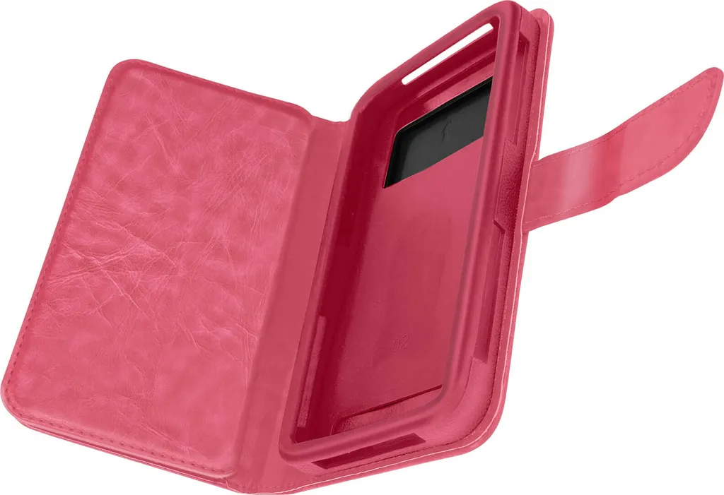 Cover Universale Smartphone 3XL Fucsia | Portafoglio 6 Slot Carte