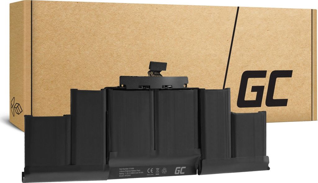 Green Cell - Laptop-Batterie (gleichwertig mit: Apple A1494) - Lithium-Polymer - 6 Zellen - 99 Wh - Schwarz