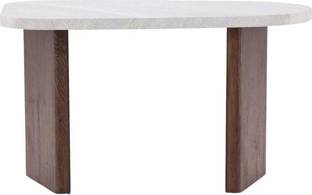 Table d'angle Grönvik grise en mélaminé haute résistance - Style épuré