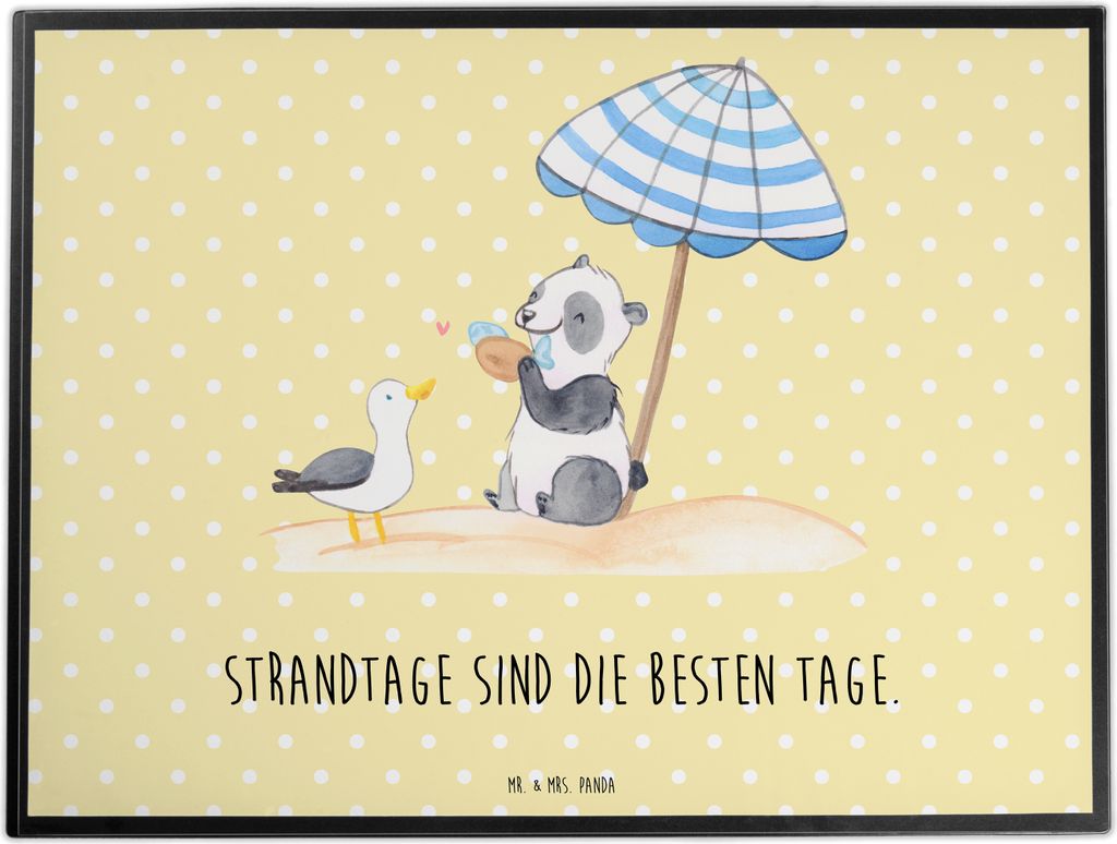 Mr. & Mrs. Panda bastelunterlage Sommer Strandtage - Gelb Pastell - Geschenk, schreibtischunterlagen, Tischschoner, Strandurlaub, Küste, Tischunte...