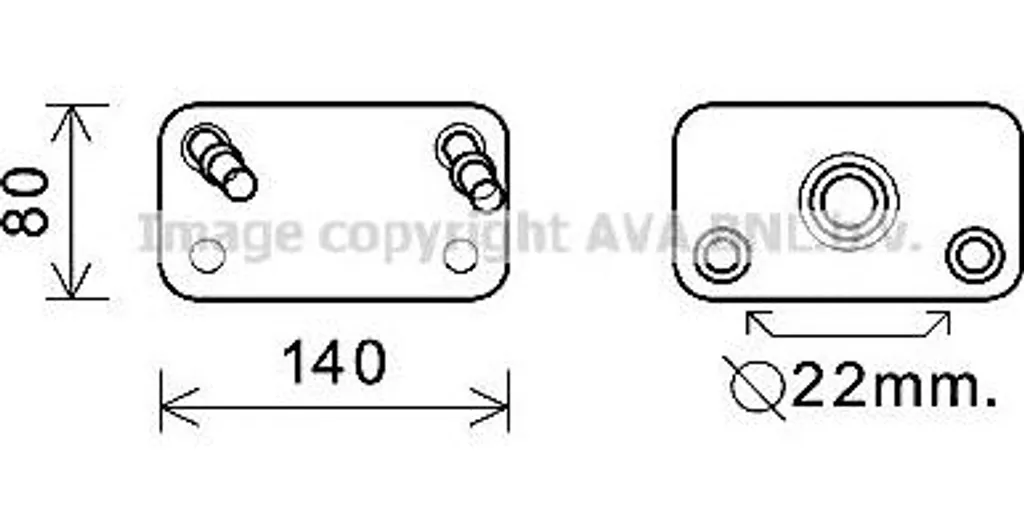 Refroidisseur d'huile AVA AU3205 en aluminium pour Range Rover L322