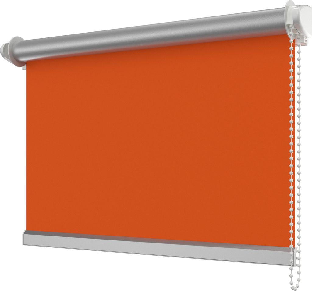 Interdeco Klemmfix Seitenzugrollo / Thermorollo und Verdunkelungsrollo Orange (3012), Typ SZ3, Breite x Höhe 45,5 x 175 cm
