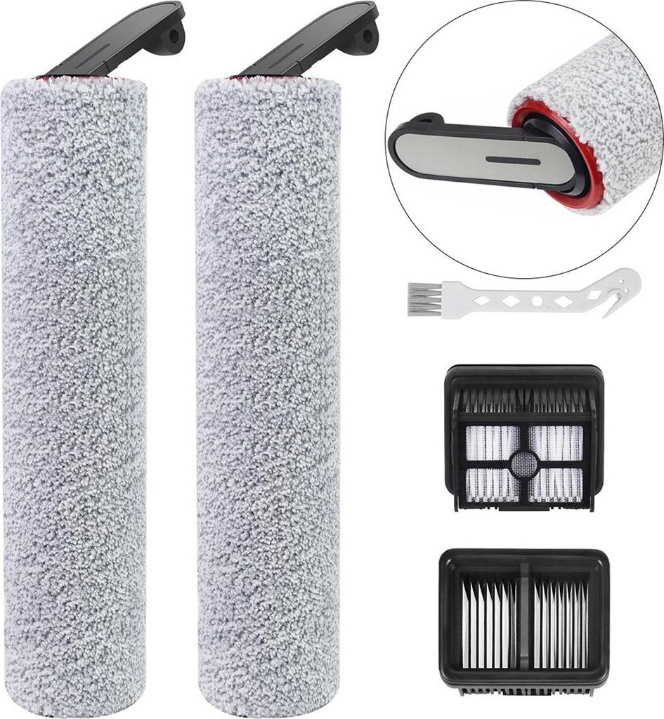 Ersatzset für Walzenbürstenfilter für kabellose Nass- und Trockensauger Dreame H12 Pro Ultra / H13 Pro, inklusive 2 HEPA-Filter + 1 Reinigungsb...