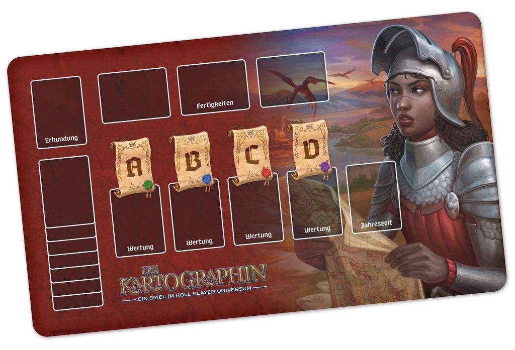 Kartograph: Doppelseitige Spielmatte für Brettspiel und Produktbild 