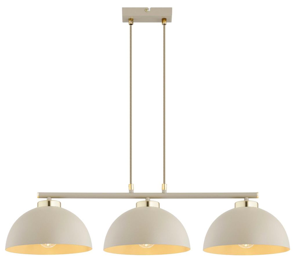 KAR LIGHTING Pendellampe 3-flammig Beige – Moon Ecru Produktbild 